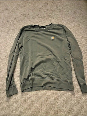 Carhartt Women's Relaxed Fit Midweight Crewneck Sweatshirt Green XS